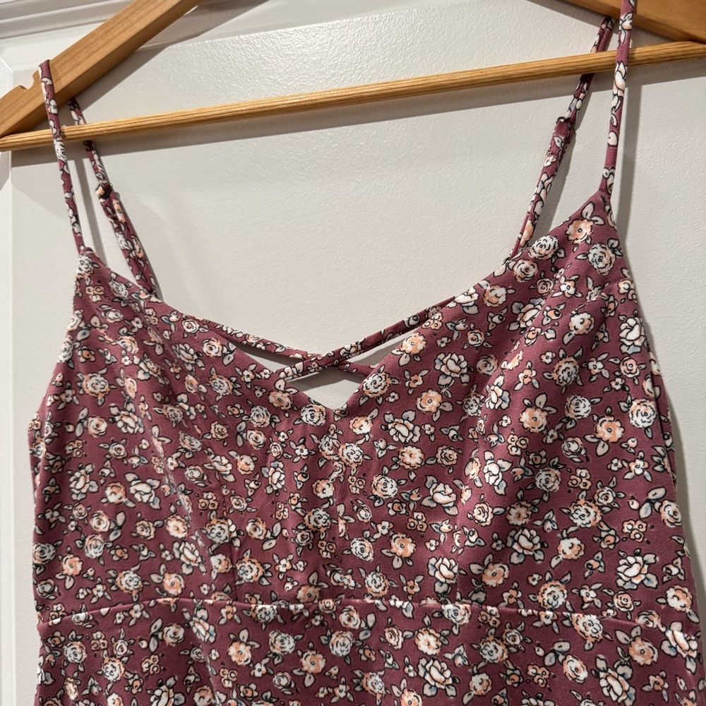 NINE BRITTON Jayde Maternity Knit Back Detail Dress XS Purple Floral - Picture 7 of 14